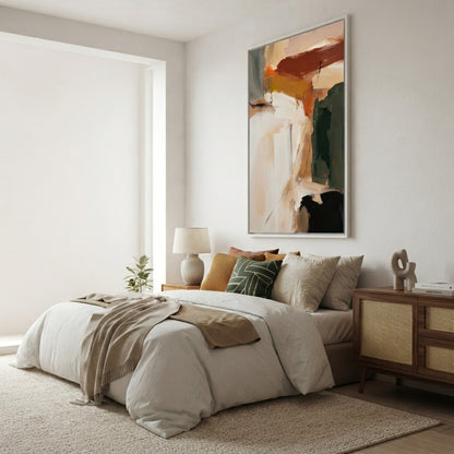 Roche - Textured Neutral Abstract Painting Original
