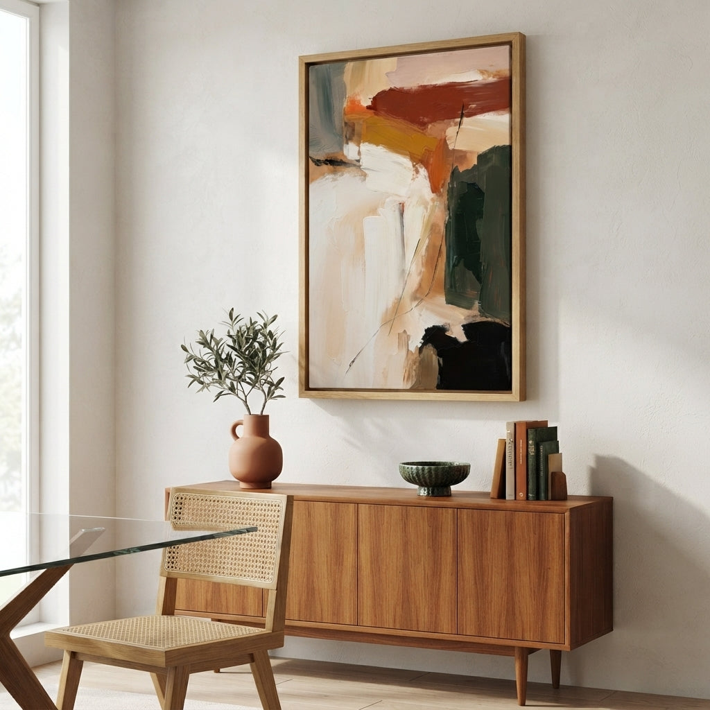 Roche - Textured Neutral Abstract Painting Original