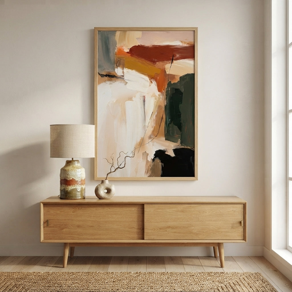 Roche - Textured Neutral Abstract Painting Original