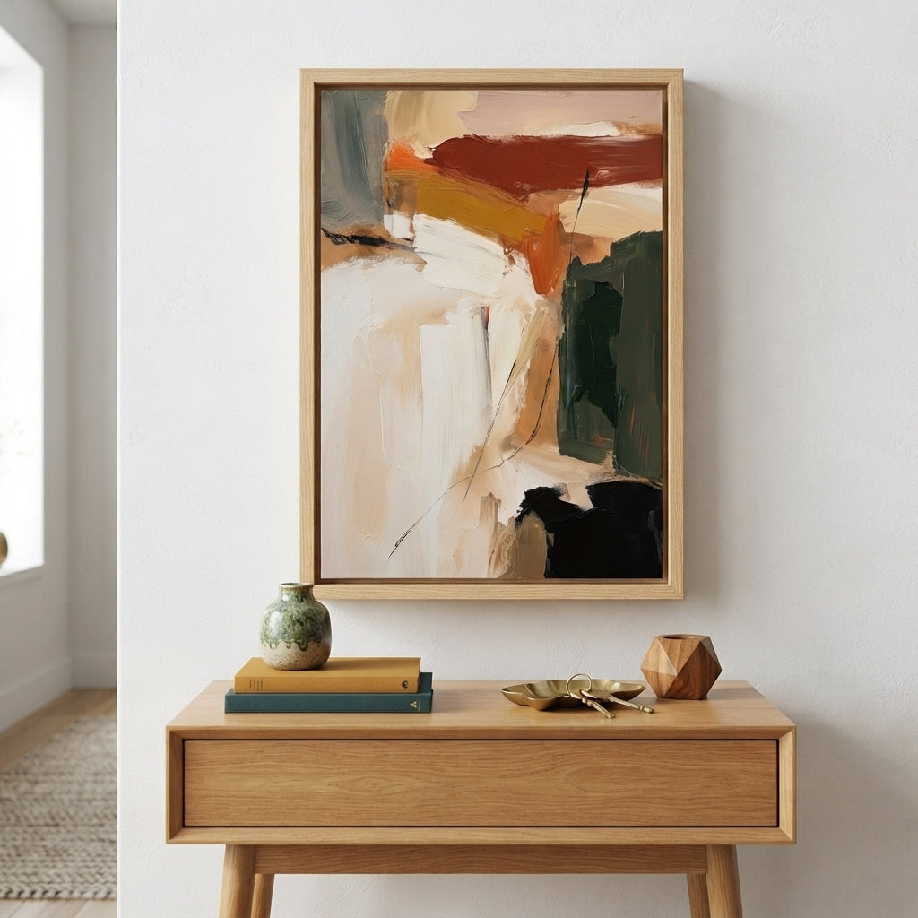 Roche - Textured Neutral Abstract Painting Original