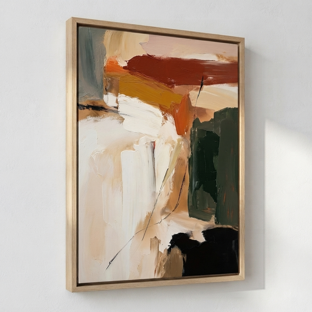 Roche - Textured Neutral Abstract Painting Original