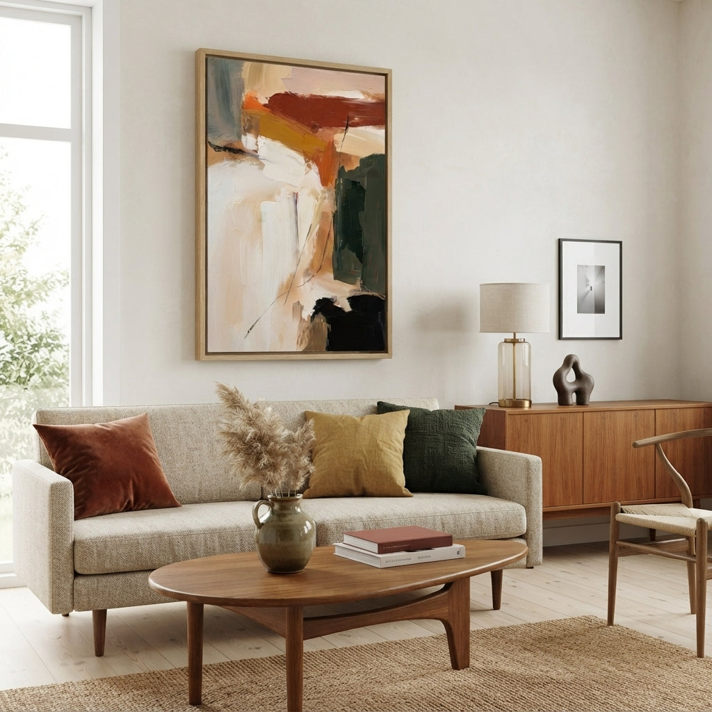 Roche - Textured Neutral Abstract Painting Original