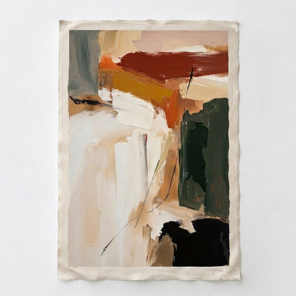 Roche - Textured Neutral Abstract Painting Original