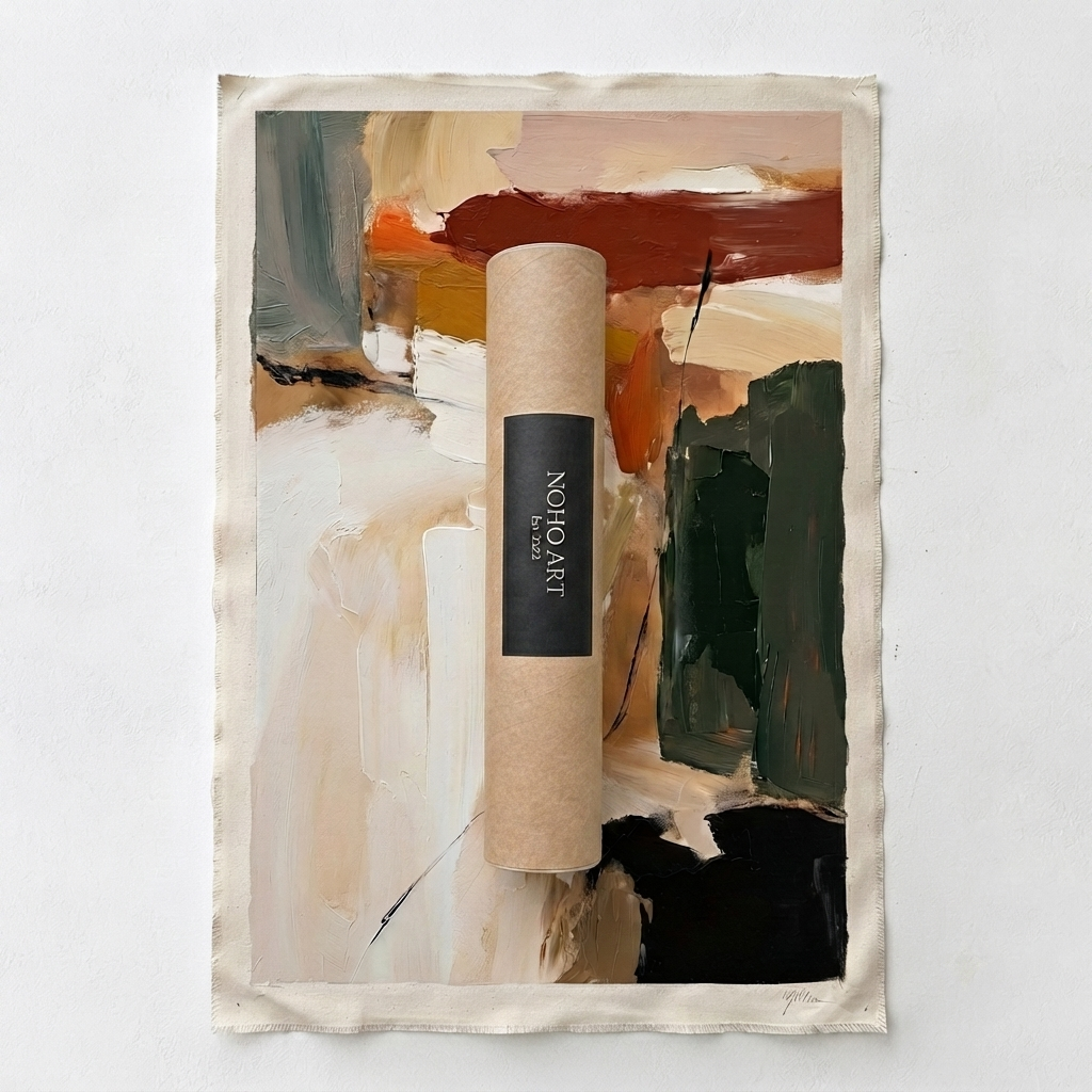 Roche - Textured Neutral Abstract Painting Original
