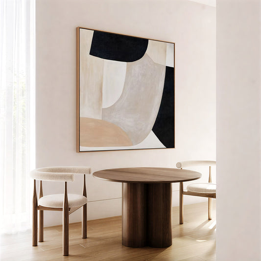 Rout - Original Abstract Painting in Neutral Tones