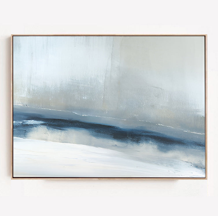 Horizon - Light Blue Wall Art Acrylic Painting