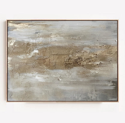 Pure - Textured Brown Abstract Art Painting