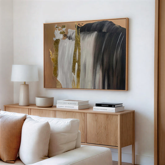 Duma - Gold and Brown Abstract Art Painting