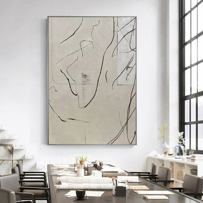 abstract beige painting, beige painting for sale, Noho Art Gallery