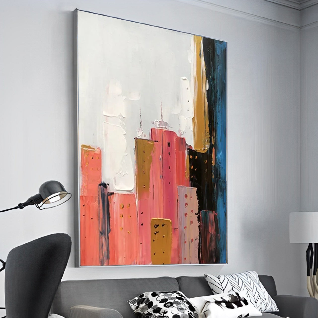 abstract city paintings, abstract city painting, Noho Art Gallery