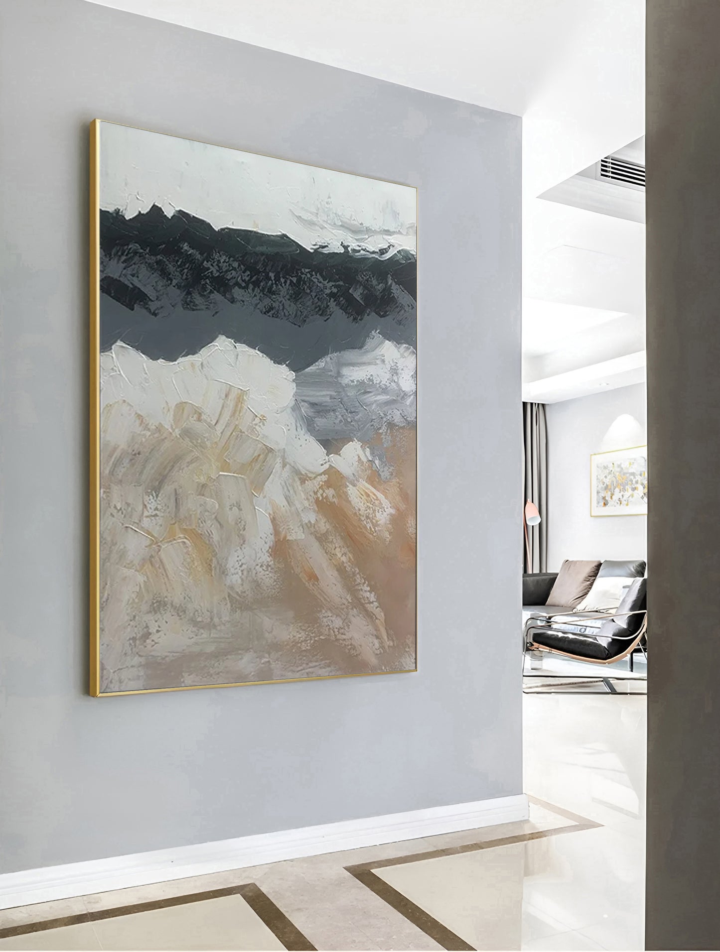 abstract landscape painting, abstract landscape canvas decor for sale, Noho Art Gallery