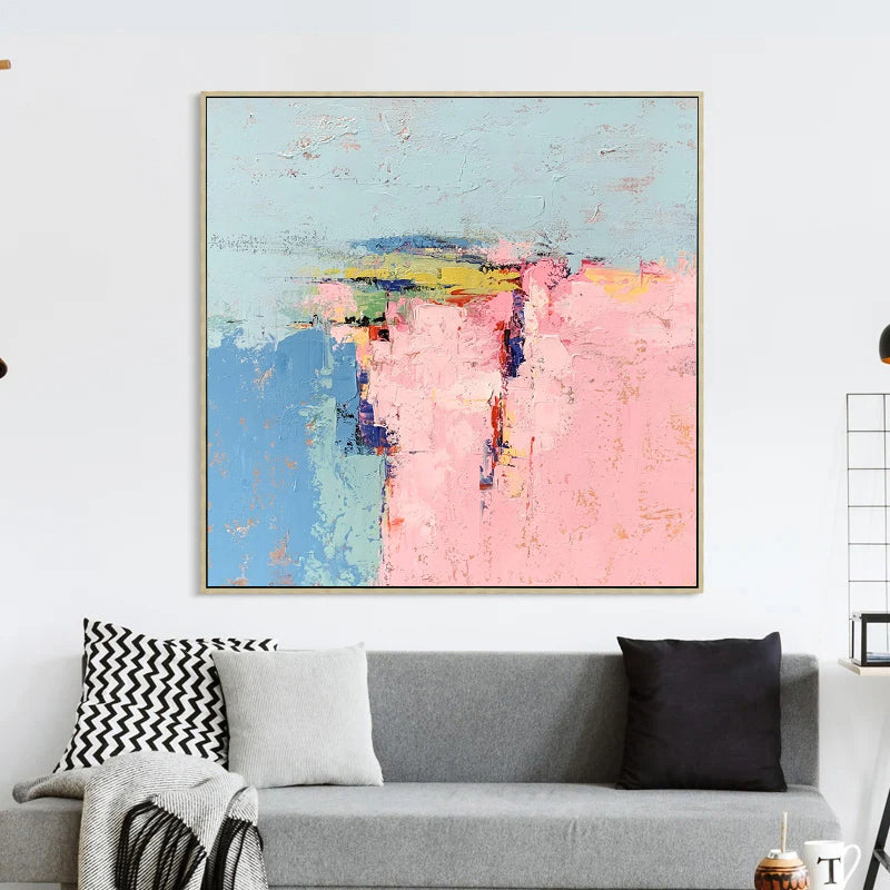 abstract painting canvas art, bright abstract colorful paint, Noho Art Gallery