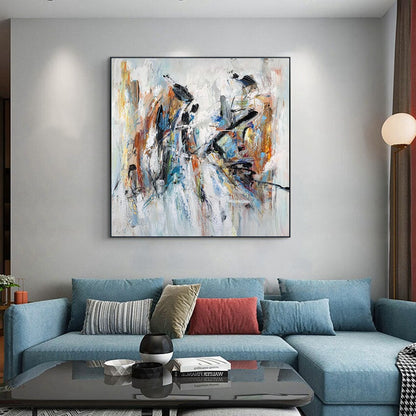 Splash - Large Colorful Acrylic Abstract Painting on Canvas