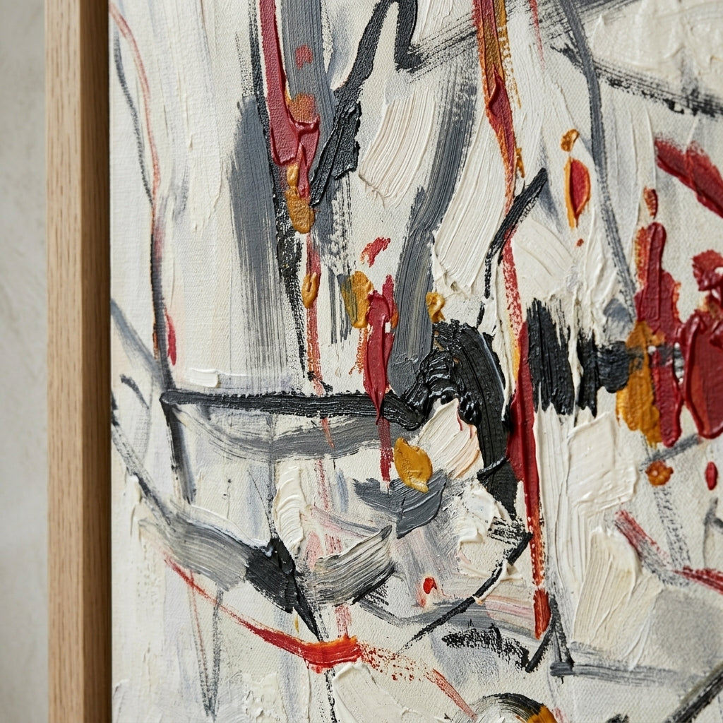 framed detail of a Modern Colorful Abstract Painting
