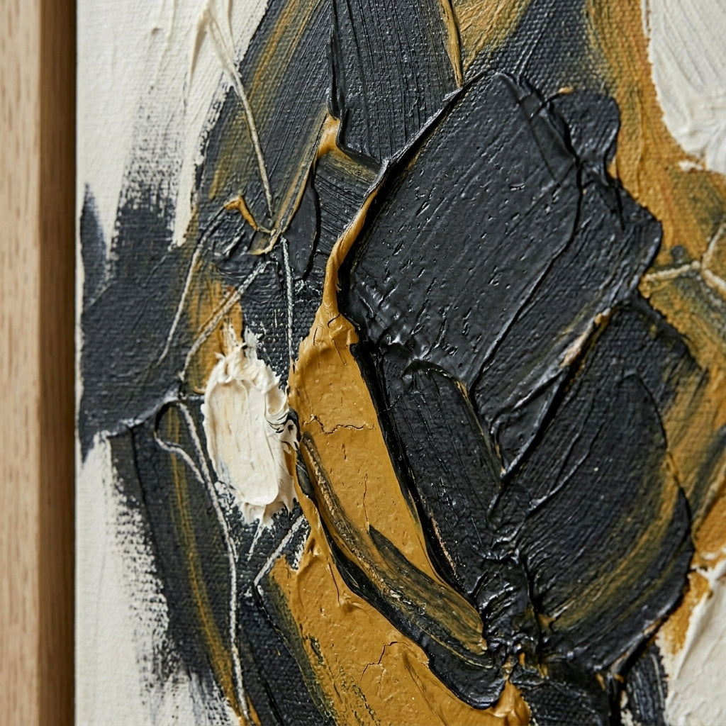 Close up detail of a Modern Colorful Abstract Painting