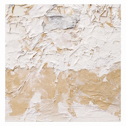 beige and white textured painting for sale, Noho Art Gallery