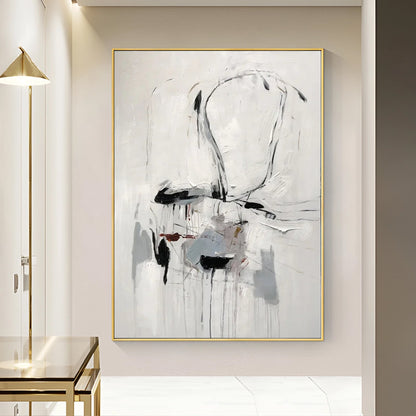 black and white canvas art painting, black and white abstract art paintings, Noho Art Gallery