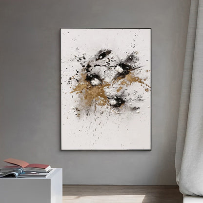 black white and gold canvas wall art, abstract wall art for sale, Noho Art Gallery