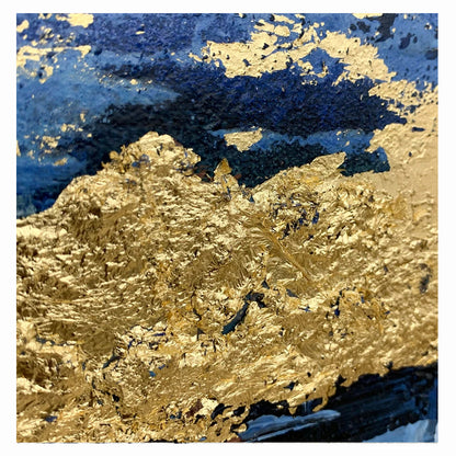 blue and gold canvas art, Noho Art Gallery