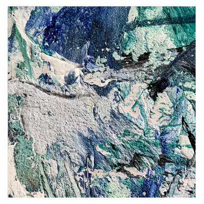 blue green wall canvas art for sale, abstract painting blue green, Noho Art Gallery