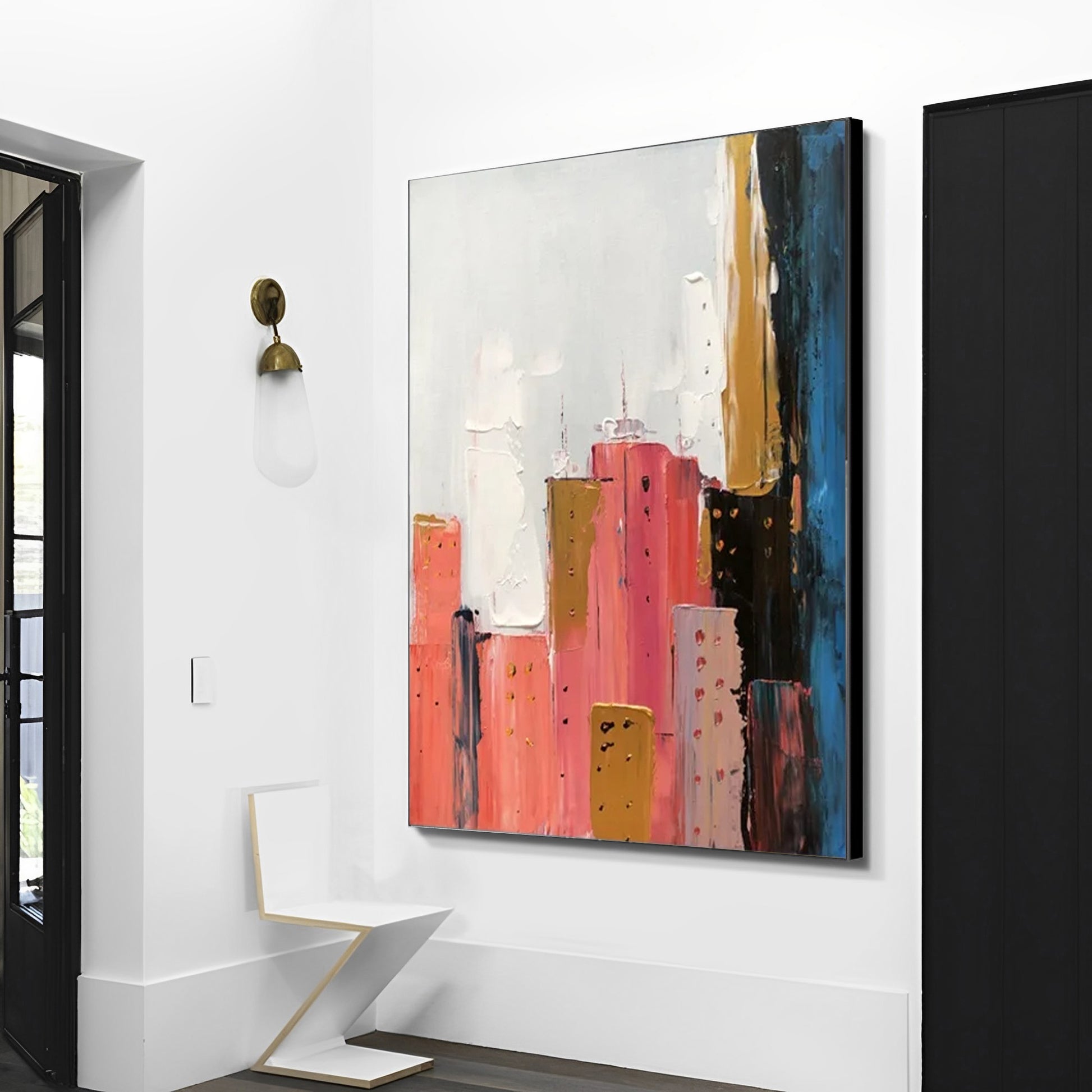 abstract city painting, city abstract painting for sale, Noho Art Gallery