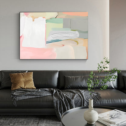 Shaped - Large Colorful Abstract Painting on Canvas