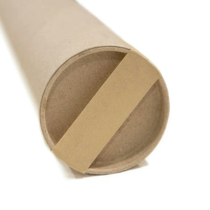 Close-up of a cardboard tube on a white background