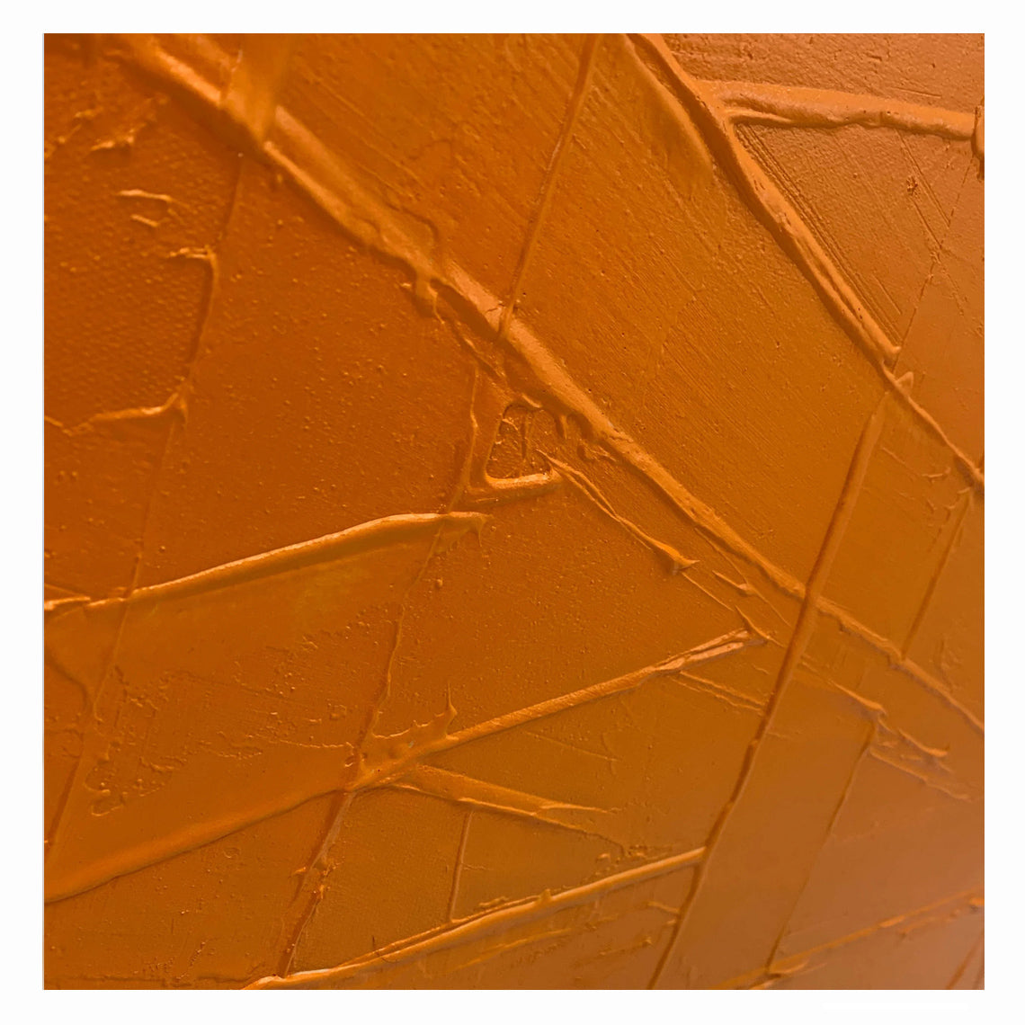 Feelings - Large Abstract Orange Wall Art Canvas Painting