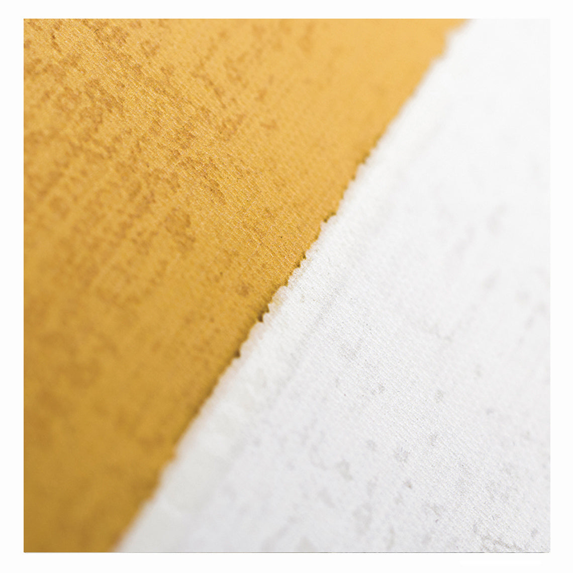 Jaune - Peinture abstraite moderne blanche et jaune sur toile