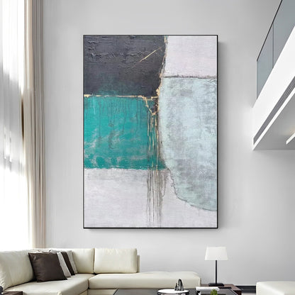 Archaic - Large Abstract Black and Green Wall Art Painting