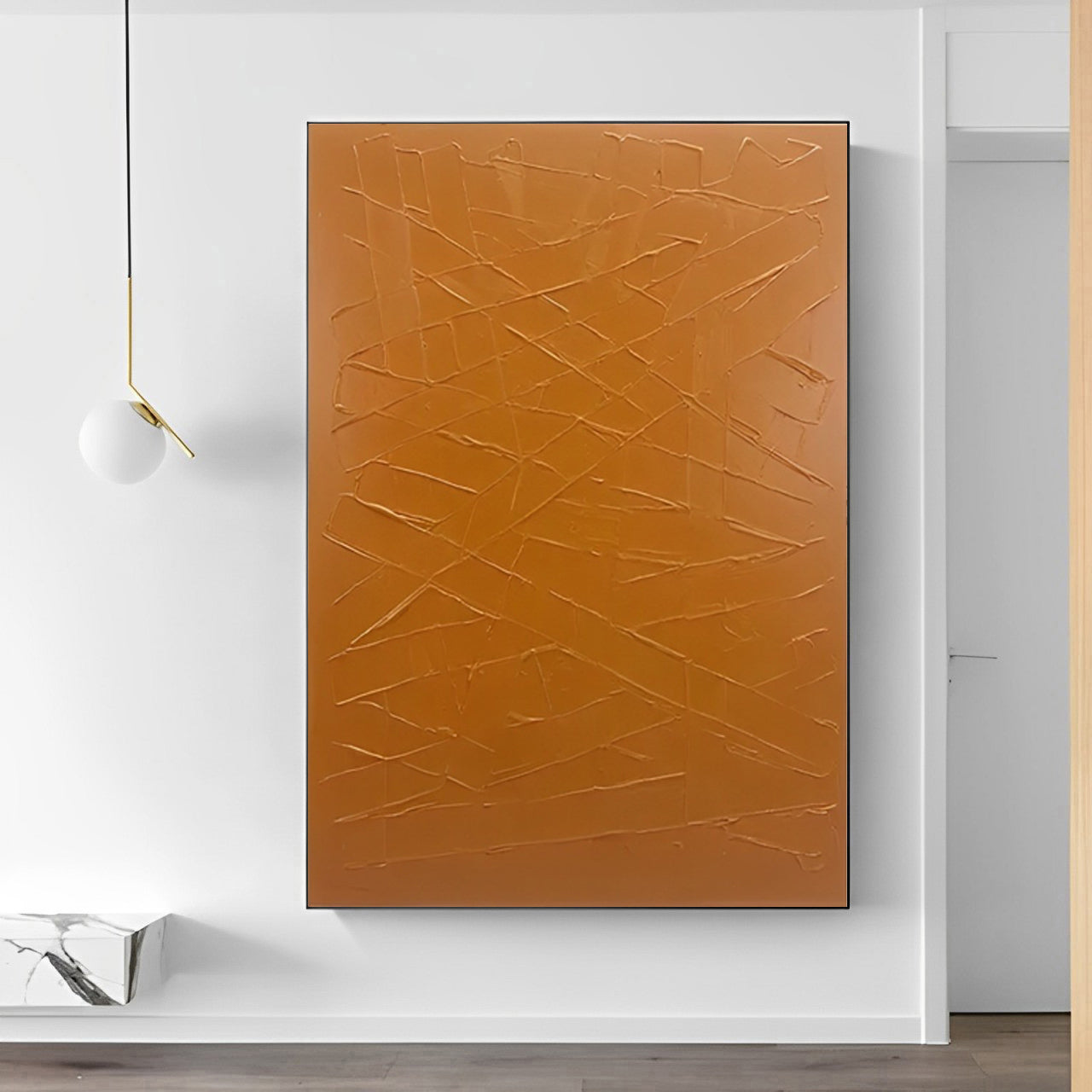 Feelings - Large Abstract Orange Wall Art Canvas Painting