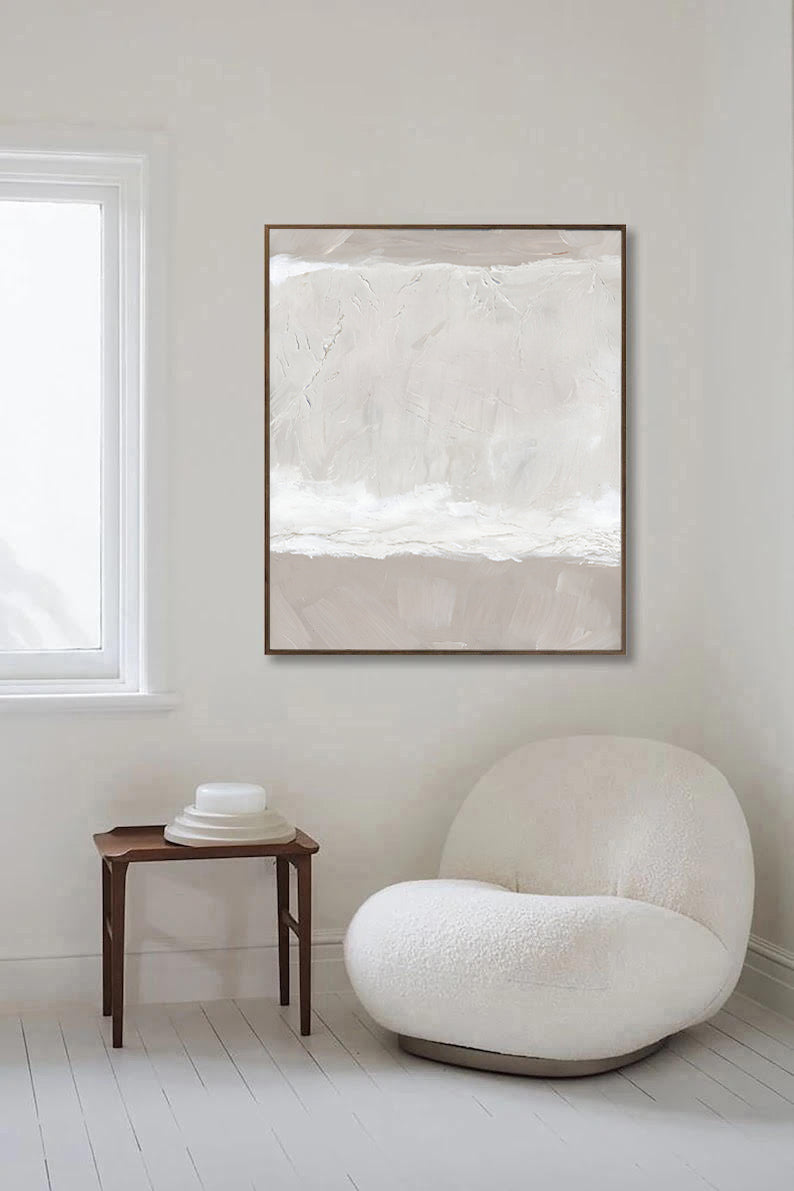 Taupe - Large Neutral Wall Art Oil Painting - Noho Art