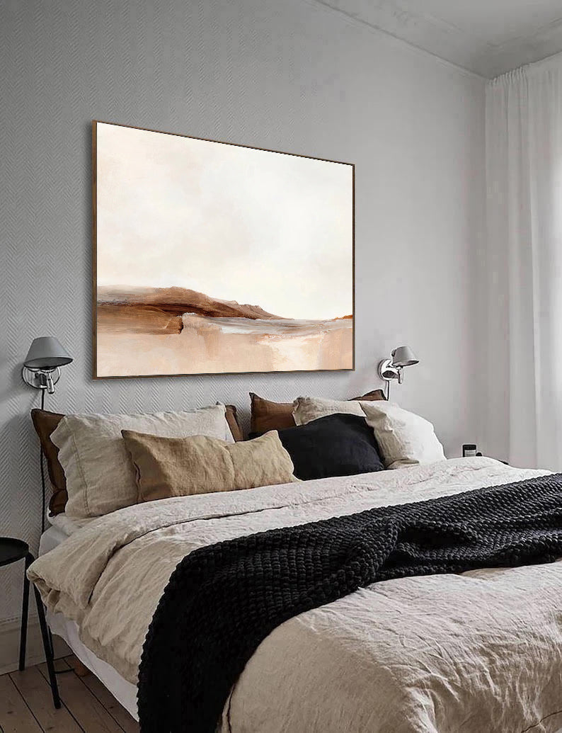 Sand - Abstract Minimalist Landscape Painting on Canvas