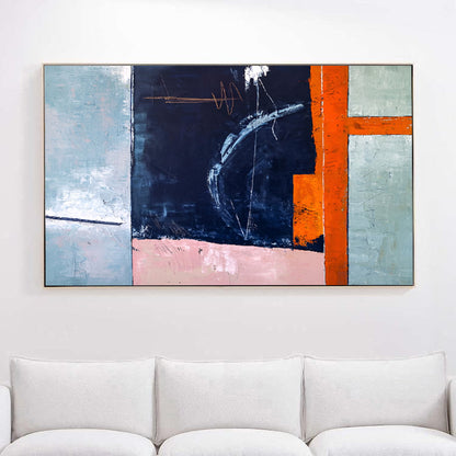 Vitraly - Large Geometric & Colorful Abstract Painting on Canvas