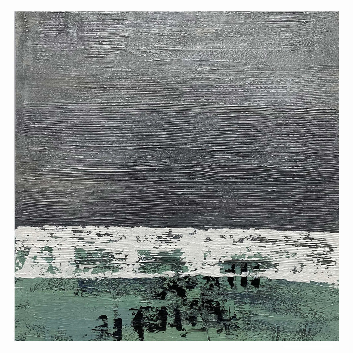 green and grey abstract wall art for sale, green grey painting, Noho Art Gallery