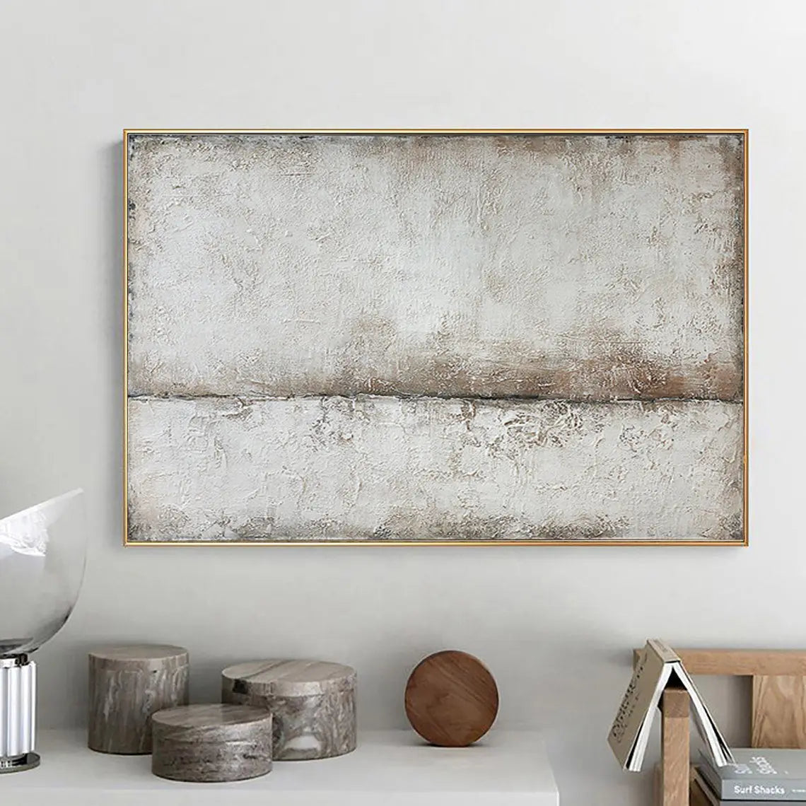 Grey Wall Art Painting, Gray Textured Art on Canvas | Noho Art Gallery