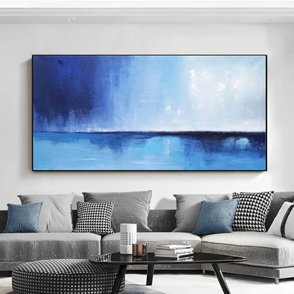 Navis - Navy Blue Acrylic Ocean Painting on Canvas