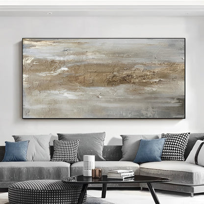 Pure - Textured Brown Abstract Art Painting