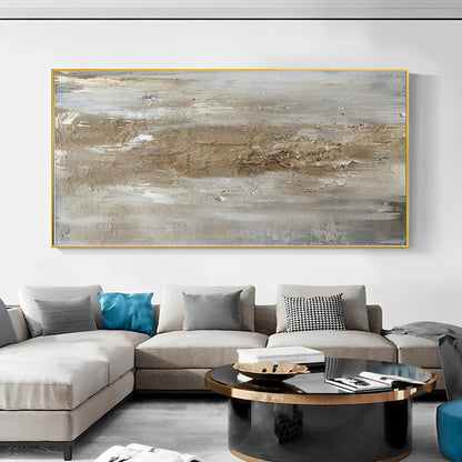 Pure - Textured Brown Abstract Art Painting