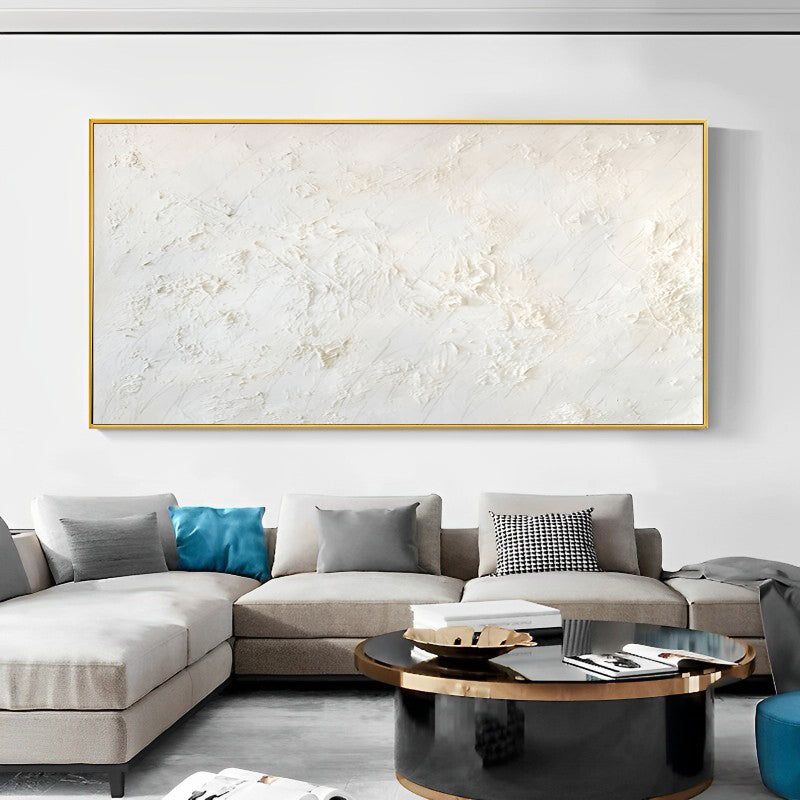 Blanche - Large White textured Painting