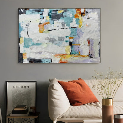 large abstract acrylic painting, colorful abstract painting for sale, Noho Art Gallery