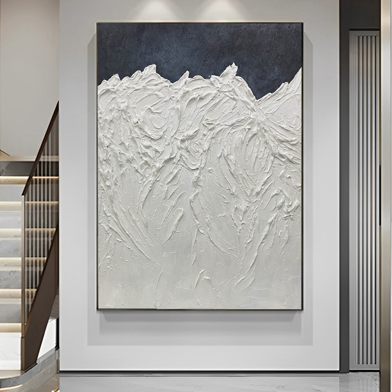 abstract mountain painting, 3d canvas painting, Noho Art Gallery