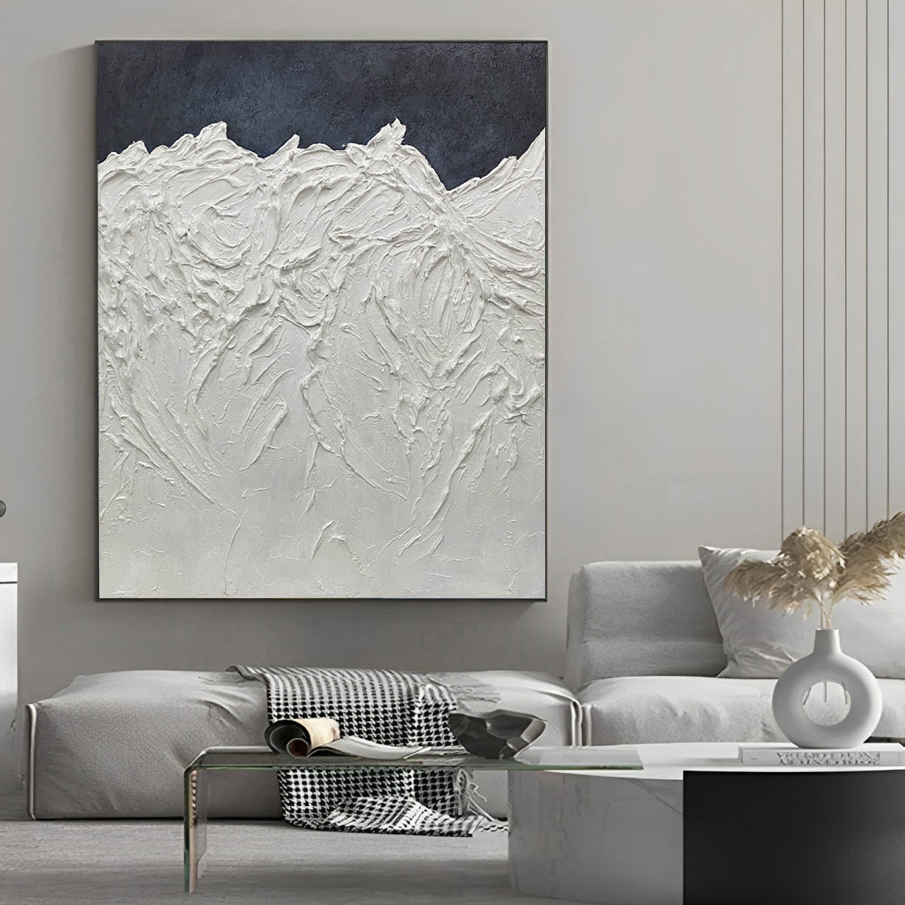 large abstract mountain paintings, 3d canvas painting, Noho Art Gallery