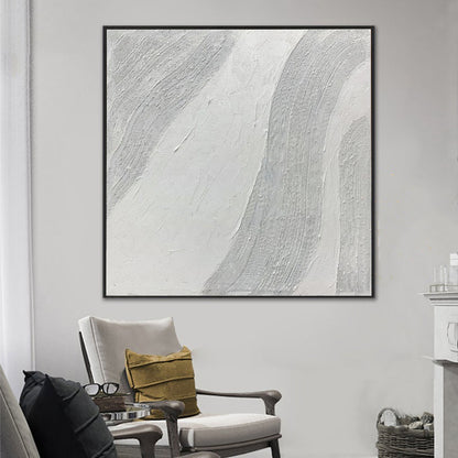 White on White Painting, Large Textured Art Canvas | Noho Art Gallery