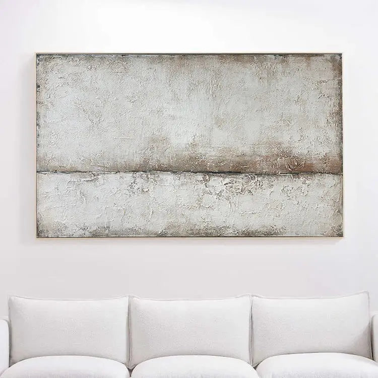 Grey Wall Art Painting, Gray Textured Art on Canvas | Noho Art Gallery