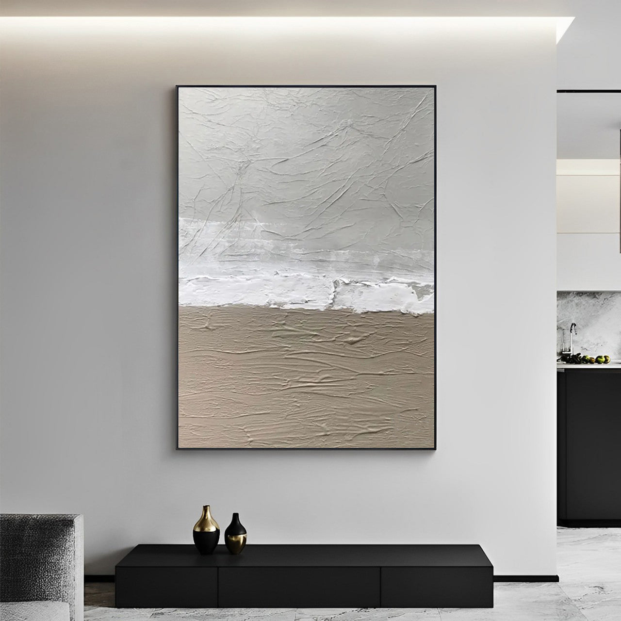 grey brown wall art, modern brown paintings, Noho Art Gallery