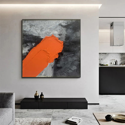 orange and black artwork, modern wall art, paintings for sale, Noho art Gallery