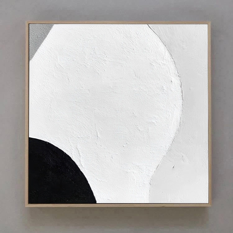 Siouete - Grey Wall Art Minimal Painting on Canvas N o H o