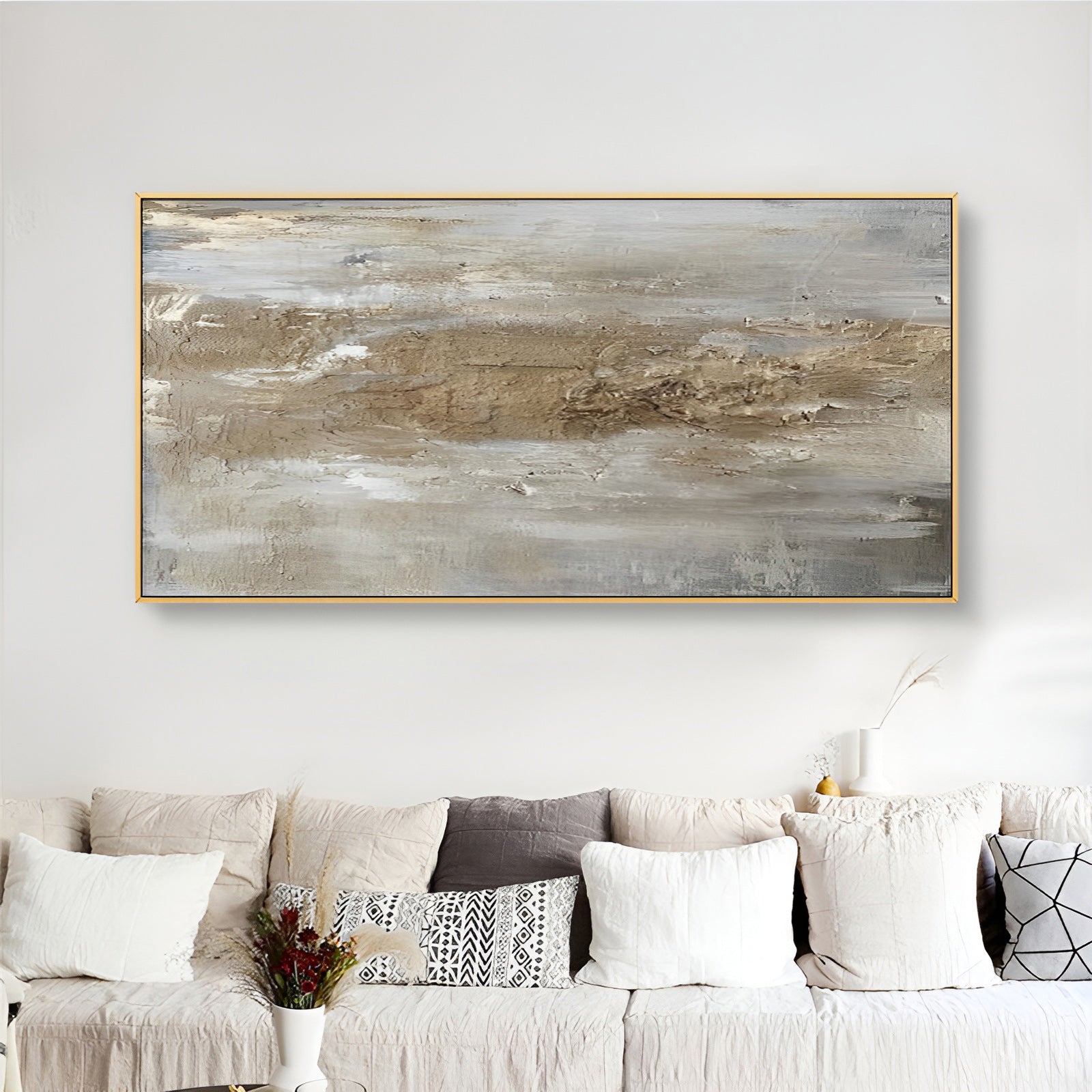 Pure - Textured Brown Abstract Art Painting