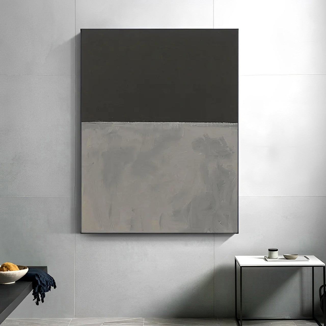 Artistic Aura - Black and Grey Painting